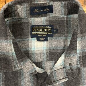 Pendleton Men’s Blue & Gray Plaid Button-Down Shirt